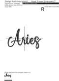 Aries zodiac sign Machine Embroidery Design - 6 sizes