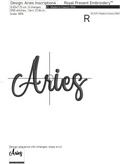 Aries zodiac sign Machine Embroidery Design - 6 sizes