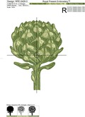 Artichoke Machine Embroidery Design - 4 sizes