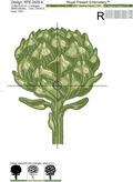 Artichoke Machine Embroidery Design - 4 sizes