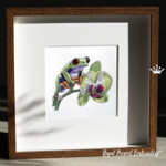 Tropical Frog on an orchid - 4 sizes