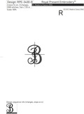 B Monogram Machine Embroidery Design - 2 sizes