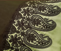 BUTA Indian brown lace border Machine Embroidery Design