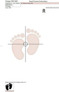 Baby footprint Machine Embroidery Design