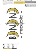 Banana Republic Machine Embroidery Design - 3 sizes