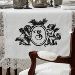 Cadre Baroque Angels Design de broderie machine - 7 tailles