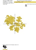 Baroque Flower Machine Embroidery Design