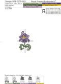 Baroque Flower machine embroidery design Machine Embroidery Design - 7 sizes