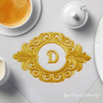 Gold Baroque Monogram Frame - 4 sizes