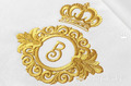 Baroque Monogram Frame with Crown Machine Embroidery Design - 2 sizes