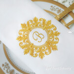 Baroque snowflake Monogram frame - 3 sizes