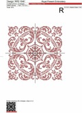 Baroque Style Cross-Stitch Digital Pattern - 4 sizes