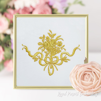 Bouquet baroque avec roses - 2 tailles