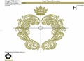 Baroque frame with crown Machine Embroidery Design - 3 sizes