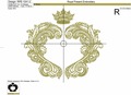 Baroque frame with crown Machine Embroidery Design - 3 sizes