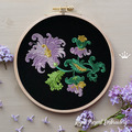 Baroque multi-colored Flower Machine Embroidery Design