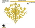 Baroque ornamental corner Machine embroidery design - 3 sizes