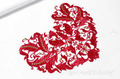 Baroque style leaf heart Machine Embroidery Design - 3 sizes