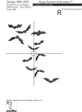 Bats Machine Embroidery Design - 4 sizes