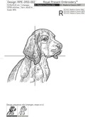 Beagle Dog Outline - 7 sizes