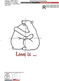 Bears in love Embroidery Design - 7 sizes