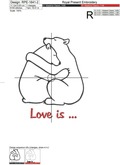 Bears in love Embroidery Design - 7 sizes
