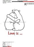 Bears in love Embroidery Design - 7 sizes
