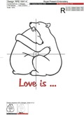 Bears in love Embroidery Design - 7 sizes