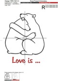 Bears in love Embroidery Design - 7 sizes