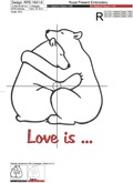 Bears in love Embroidery Design - 7 sizes