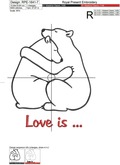 Bears in love Embroidery Design - 7 sizes