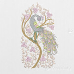 Peacock on a Flowering Tree Machine Embroidery Design - 7 Sizes