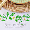 Beautiful daisies border Machine Embroidery Design - 2 sizes