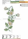 Beautiful daisies border Machine Embroidery Design - 2 sizes