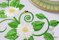 Beautiful daisies corner Machine Embroidery Design - 3 sizes