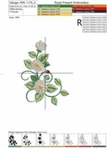 Beautiful daisies corner Machine Embroidery Design - 3 sizes