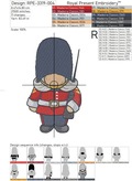 Beefeater Gnome Machine Embroidery Design - 4 sizes