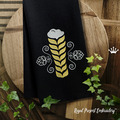 Beer and Hops Machine Embroidery Design – 4 Sizes