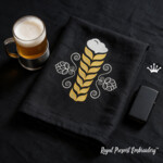 Beer and Hops Machine Embroidery Design – 4 Sizes