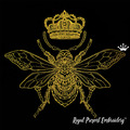 Beetle with Crown Machine Embroidery Design - 6 sizes