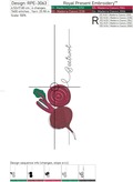 Beetroot Machine Embroidery Design - 4 sizes