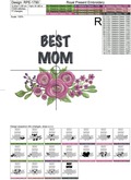Best Mom Machine Embroidery Design - 2 sizes