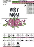 Best Mom Machine Embroidery Design - 2 sizes