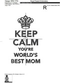 Best Mom Text Free Machine Embroidery Design - 2 sizes