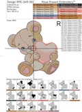 Bid Teddy Bear with Heart machine embroidery design - 5 sizes