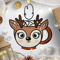Big Cup Fawn Machine Embroidery Design - 4 sizes