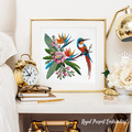 Bird of Paradise on a branch with Strelitzia - 4 sizes