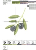 Black Olives Machine Embroidery Design - 2 sizes