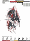 Black panther Machine Embroidery Design - 6 sizes