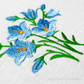 Blue Bluebell flowers Machine Embroidery Design - 3 sizes
